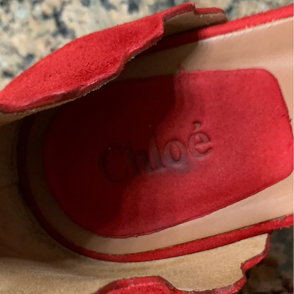 Chloe’ 🎡 Espadrilles Red flame suede - Picture 7 of 14